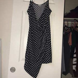 black and white dress